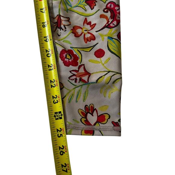 72-7 Beca Multicolor Floral High Rise Leggings Women Size Medium - Picture 4 of 5